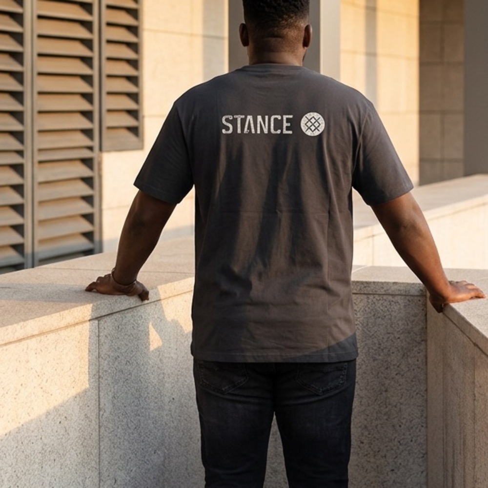 NWOT STANCE Unisex Black Short Sleeve Graphic Logo Crew Neck Tee Shirt- Size XL